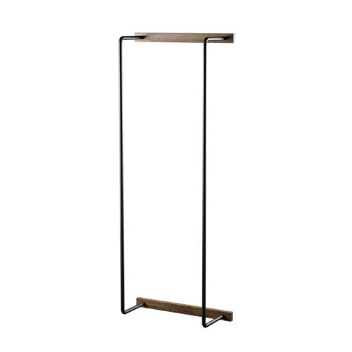 Bywirth Towel Rack Support De Serviette Mural Noir, Bois