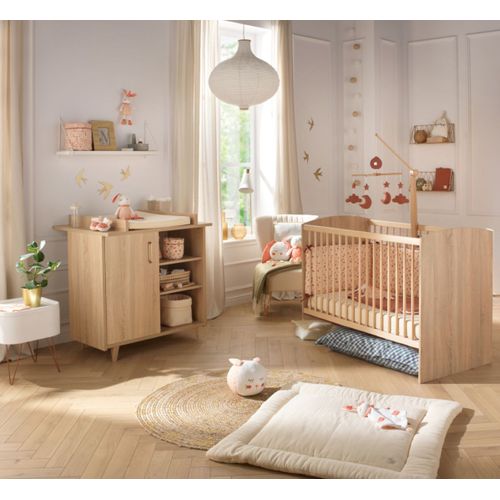 Chambre Bébé Complète: Lit 120x60 Et Commode À Langer