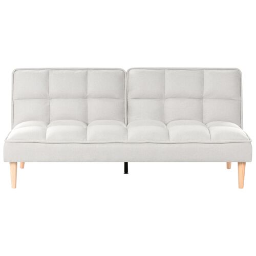 Canapé convertible 3 places en tissu beige clair SILJAN