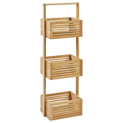Etagère de salle de bain en bois de bambou clair WAVERLY