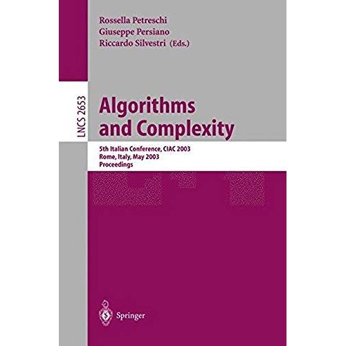 Algorithms And Complexity