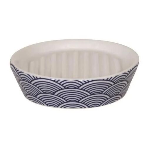 Porte Savon Céramique BENTO - MSV - Bleu - Élégant et Pratique - Longue Durée de Vie