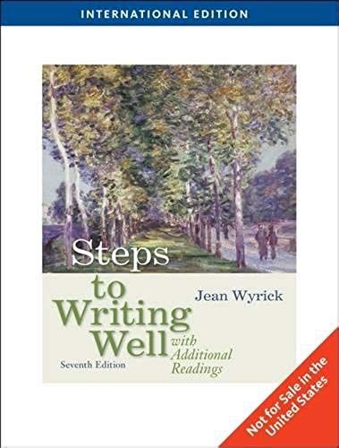 Steps To Writing Well With Additional Readings, International Edition