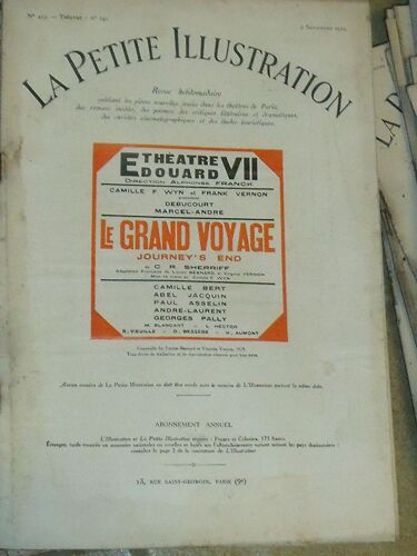 C R Sherriff Le Grand Voyage La Petite Illustration