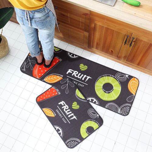 2pièces Tapis De Cuisine Antidérapant Tapis De Bain Absorbant Tapis Pour Chambre Salon Salle De Bain Anti-Poussière(B)