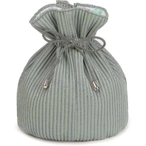 Sac cosmétique Voyage Sac cosmétique Cordon de serrage Trousse de maquillage pour enfants Femmes Filles-vert