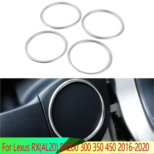 4pcs Voiture Porte Couverture De Haut-Parleur Stéréo Lunette Bague De Garniture Pour Lexus Rx Rx200 300 350 450 2016-2020