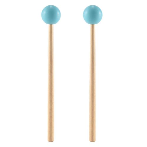 2 Pcs Doux Caoutchouc Tête Bâtons Manche En Bois Maillets Pour Glockenspiel Xylophone Instruments De Musique Pièces