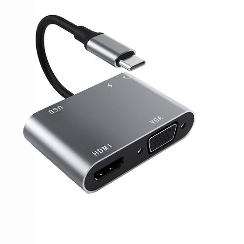 Type-C To Avec Audio Type-C Vers Hdmi 5-en-1 pour tous les types de station d'accueil d'ordinateur portable