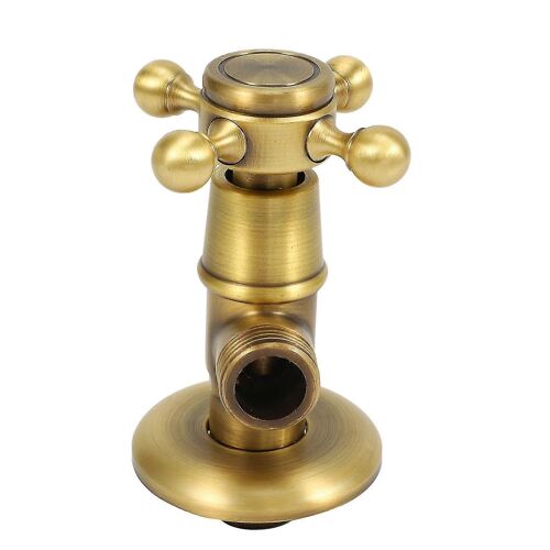 Antique en laiton Triple-cornered Vanne de contrôle de l'eau Salle de bain robinet robinet 1/2 en laiton Angl