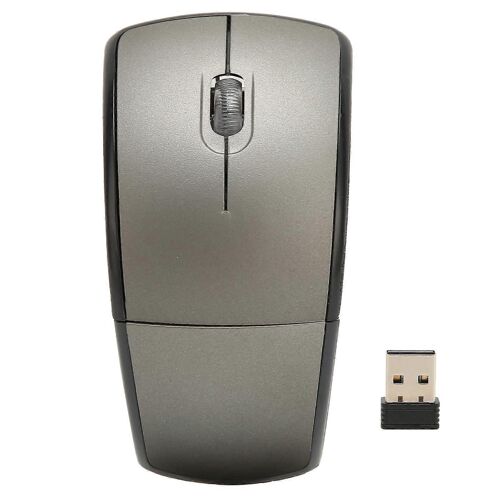 Souris sans fil pliante Portable Compact 2.4G Souris pliante sans fil 1600dpi Souris de jeu de bureau mate Gris