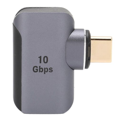 Adaptateur coudé magnétique USB A vers Type C Taux de transmission 10 Gbit/s Alliage d'aluminium USB A Femelle vers Type C Mâle Adaptateur