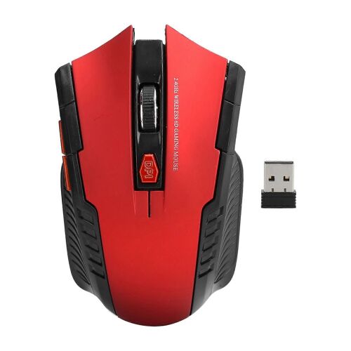 Souris sans fil 2.4G 3 niveaux Dispositif externe d'ordinateur optique réglable avec récepteur USBROUGE