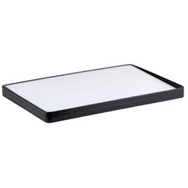 Alpina Planche À Découper Double Face En Bambou Et Plastique Plateau Bois Rectangulaire 37,5x25 Cm - Plateau De Service Et Planche Bois - Plateau Fromage Moderne Et Pratique