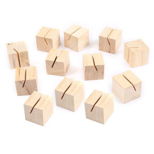 Porte-cartes en bois créatif 10 pièces, pinces à mémo de Table de numéro, Clip de support de Photo, artisanat de Message de bureau pour mariage