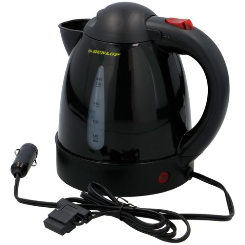 Dunlop Bouilloire Electrique 24v Noire 0,8l - Bouilloire Portable Allume Cigare - Protection Thermique Et Contre L'ébullition À Sec
