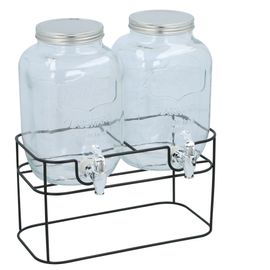 Cuisine Elegance Double Distributeur De Boissons 2x 4 Litres - Avec Standard - 33x17x32cm