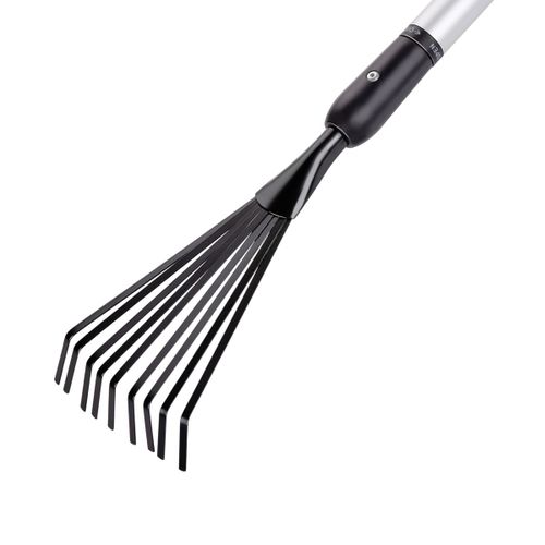 BLACK+DECKER Râteau Télescopique 78-111 cm - Manche en Aluminium et Tête en Acier au Carbone - Résistant à la Rouille