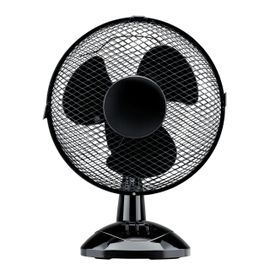Lifetime Air Ventilateur de Table 23W Ventilateur sur Pied - avec Poignée, 2 Vitesses et Fonction Inclinable - Silencieux 65dB - Noir