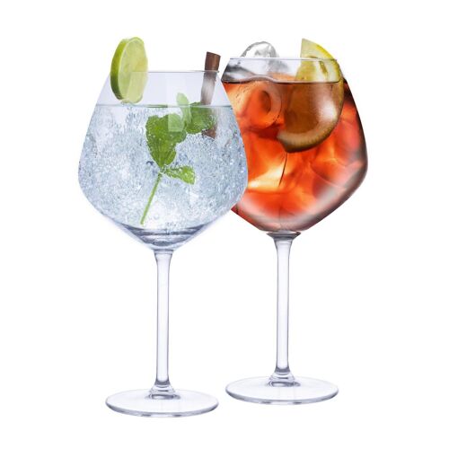 Alpina Verres Gin Tonic Coffret 4 Pièces ¿ Grands Verre À Gin ¿ Coffret Cadeau Pour Amateurs Tonic ¿ Transparent - 730¿Ml
