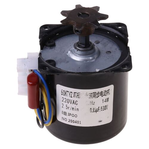 2020 Nouveau 220v Ac Oeuf Tourneur Moteur Incubateur Moteur Réversible Engrenages Composants 2.5r/Min