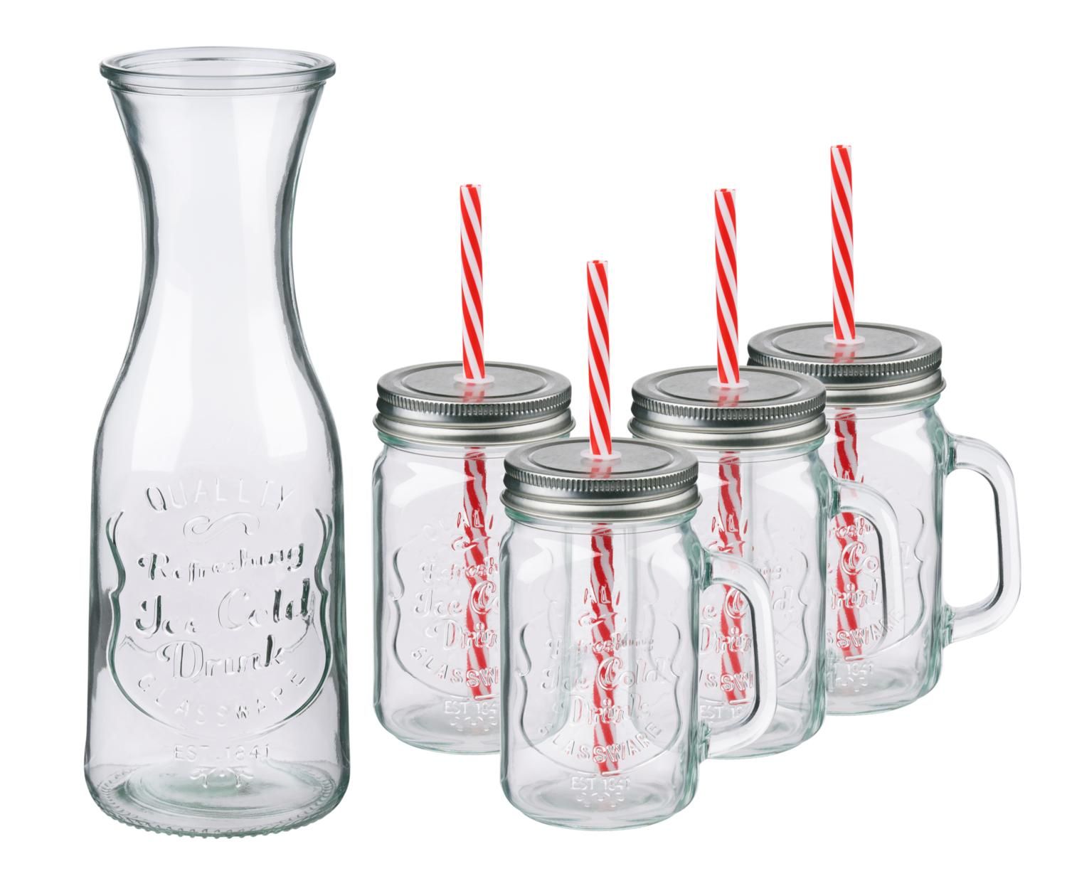 Verres Voyage Couvercle Paille Lot De 2 Verres Smoothie 400ml - Couvercle étanche + Pailles Verre - Design Voyage Gobelet Voyage Hermétique