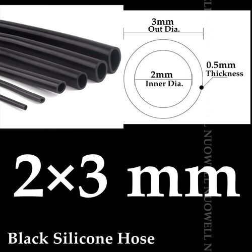 Tuyau Flexible En Silicone Noir De Qualité Alimentaire, Pompe À Oxygène Pour Aquarium, Degré De Chaleur, 100cm, 2-16mm