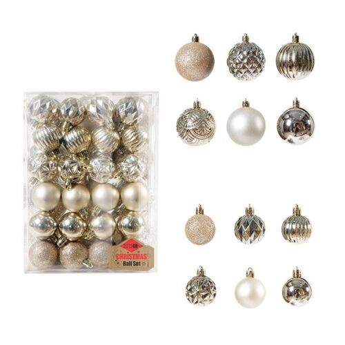 Boules de noël à suspendre pour sapin, boules en plastique, 48 pièces
