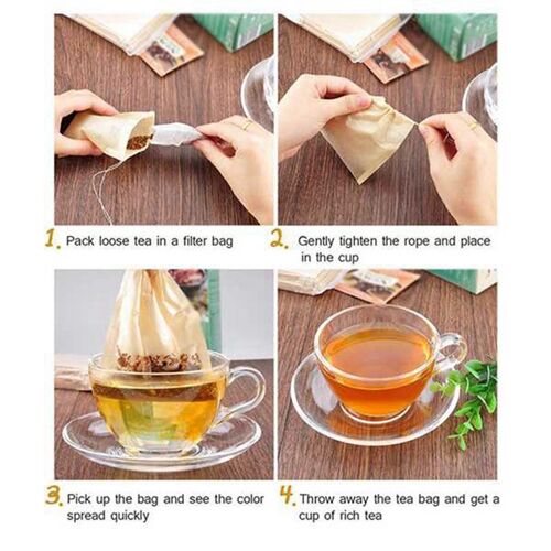 Sachet Filtre À Thé En Papier De Poulet Avec Ficelle De Proximité, Sac De Thé Non Blanchi, Adapté Au Cuir Chevelu Adt, Thé Et Café, 600 Pièces
