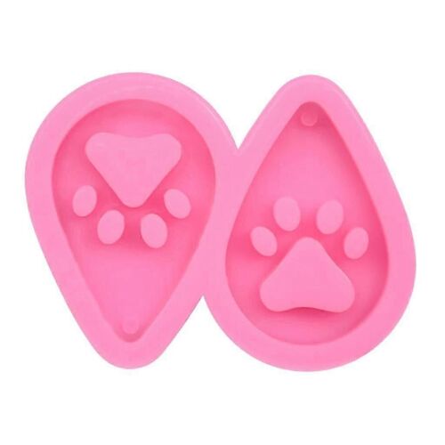 Boucles D'oreilles En Forme De Patte De Chien, Moule En Résine Époxy Uv, Boucles D'oreilles Faites À La Main, Moule En Silicone Pour Gouttes D'oreilles-Fg