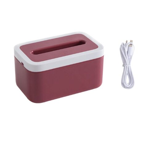 Boîte à mouchoirs créative avec veilleuse tactile, boîte à mouchoirs amovible étanche, boîte de rangement pour Table à manger