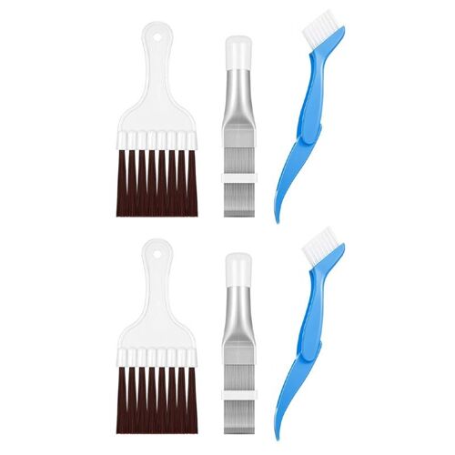 Peigne à Aileron en Acier Inoxydable pour Climatiseur, Outil Manuel pour Livres, Brosse à Condenseur, 6 Pièces