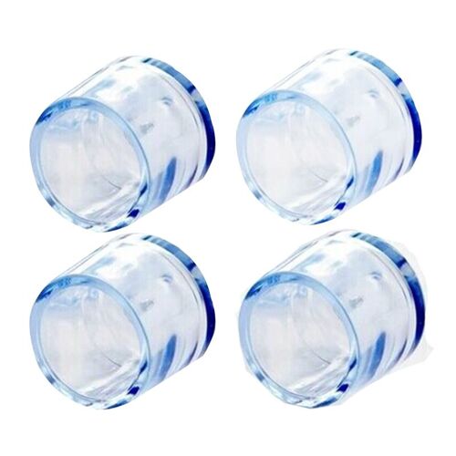 Capuchon de protection en caoutchouc transparent pour pieds de meubles, table, chaise, sol, 15mm, 4 pièces