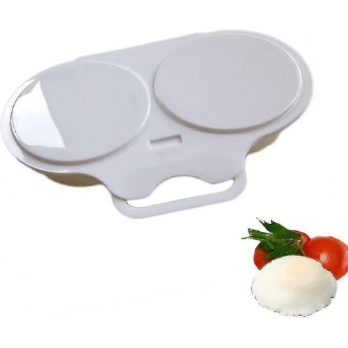 Lot De 2 Pocheuses À ?ufs Antiadhésives Pour Micro-Ondes, Anti-Fuites, Pour Petit-Déjeuner Rapide (Blanc)