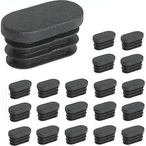 Embouts ovales en plastique pour pieds de meubles et chaises de trampoline (20 pièces, 15 x 30 mm)