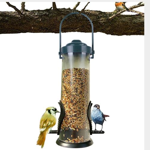 Mangeoire À Oiseaux Suspendue Avec Tube En Plastique, Mangeoire D'extérieur Automatique Pour Animaux De Compagnie, Colibri