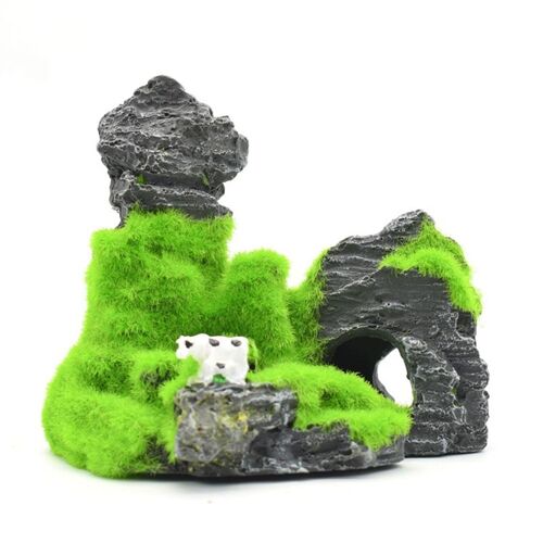 Mousse Artificielle 1 Pièces | Rocaille, Lichen, Décorations D'aquarium, Aquarium, Aquarium, Ornement D'aménagement D'écran De Maison, Poisson Crevette Cachette Maison