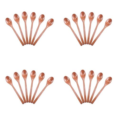 Cuillères À Soupe En Bois Pour Manger Assad, Cuillère À Long Manche, Ustensile De Cuisine, 24 Pièces