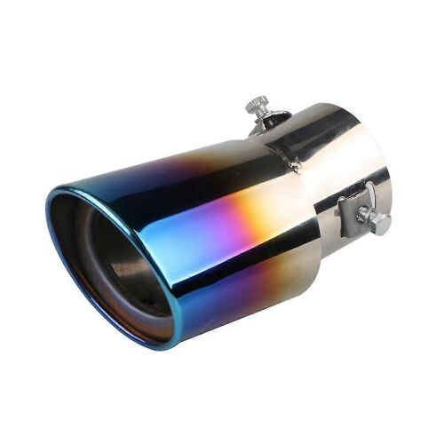 Embout De Silencieux D'échappement Rond Bleu En Acier Inoxydable, Universel, Compatible Avec Les Accessoires De Voiture