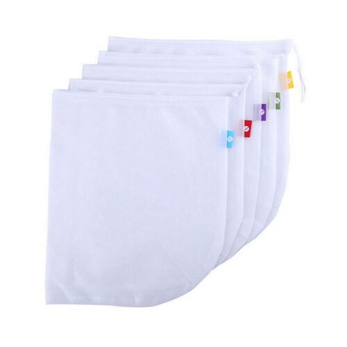 Sacs de rangement de fruits et légumes réutilisables, sacs en filet, cuisine à domicile, proximité, 5 pièces