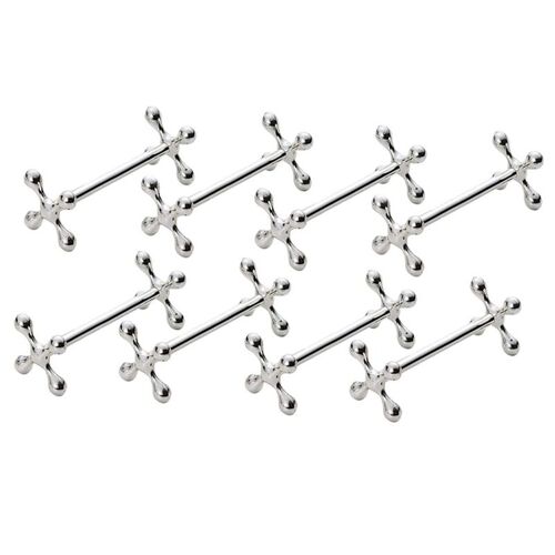 Support De Baguettes Et Cuillères En Alliage De Zinc, Support De Fourcommuniste Et Couteaux, Artisanat En Métal, Décoration De Table, Argent, T1, 8 Pièces