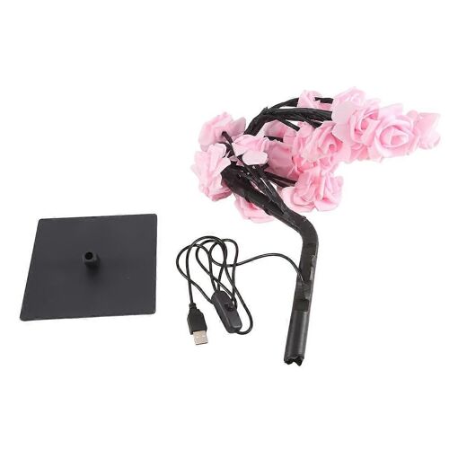 Lampe De Fleur De Rose Led, Lumières De Nuit D'arbre De Noël Usb, Parfait Pour Les Fêtes, Les Mariages, Les Chambres Et