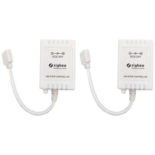 Tuya Zigbee Smart Led Contrmatérielle Rgb Pour Bande Lumineuse, Compatible Zha, Zigbee2mqtt, Tasendants, Alexa Home, 5v-24v, 2 Pièces