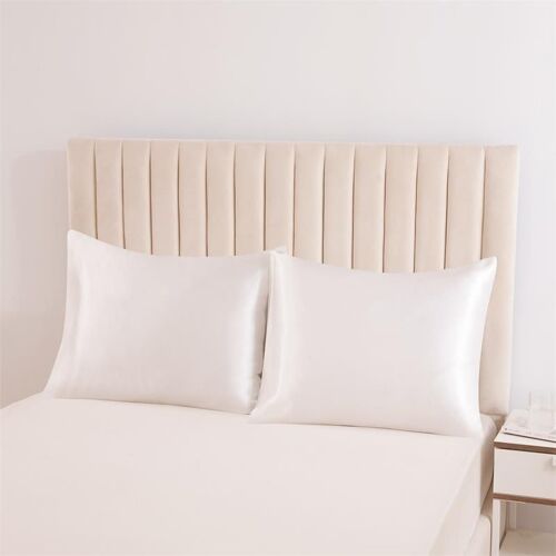 Taie D'oreiller En Satin De Soie Pour La Maison, Taie D'oreiller Rectangulaire Lisse Pour La Literie, Livraison Directe, 1 Pi¿¿Ce