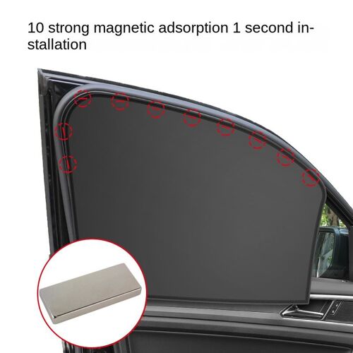 Pare-Soleil Magn¿¿Tique Lat¿¿Ral De Voiture, Protection Uv, Rideau De Fen¿ºtre Avant Arri¿¿Re Noir, Accessoire Auto, Livraison Directe