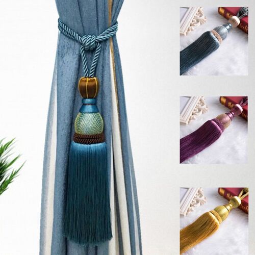 Ceinture De Suspension Pour Rideau Boule, 1 Paire, Pompon, D¿¿Coration Pour Embrasses, Cravate Arri¿¿Re, Rideaux, Corde ¿¿ Boucle, Accessoires De D¿¿Coration Pour La Maison