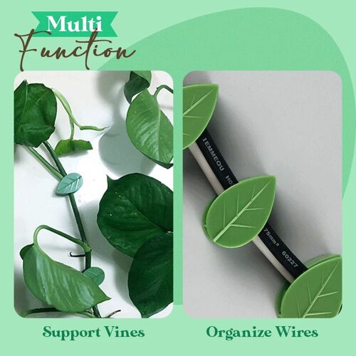 Clip De Fixation Pour Plantes Grimpantes, 10 Pi¿¿Ces, Crochet De Jardin Invisible Auto-Adh¿¿Sif En Forme De Feuille, Support Pour Plantes Grimpantes Sans Trace