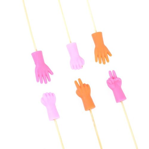 Aiguilles ¿¿ Tricoter En Forme De Geste, Protections De Points Pour Bricolage, Tissage, Pointe D'aiguille Antid¿¿Rapante, Bouchon De Boucle De Queue, 6 Pi¿¿Ces