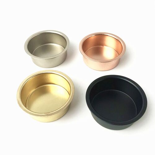 Mini bougeoir en m¿¿tal, tasses de bougie pour bricolage, conteneurs de bougies, d¿¿coration d'¿¿clairage d¿¿coratif de maison, lors de f¿ºtes, r¿¿unions de famille