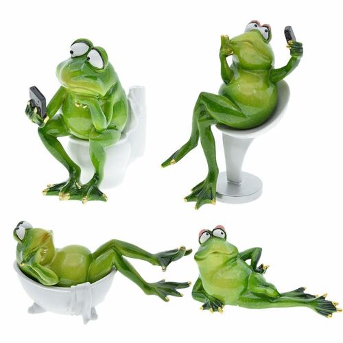 Grenouilles artificielles en r¿¿sine, Figurines de vie confortable, d¿¿coration de chambre ¿¿ coucher